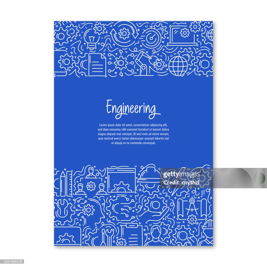 Engineering Related Objects And Elements Hand Drawn Vector Doodle ...