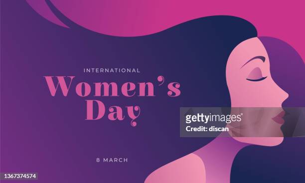 ilustrações, clipart, desenhos animados e ícones de modelo de dia internacional da mulher para publicidade, banners, folhetos e panfletos. - international womens day