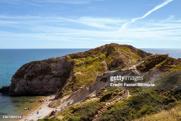 lulworth cove - durdle door stock pictures, royalty-free photos & images