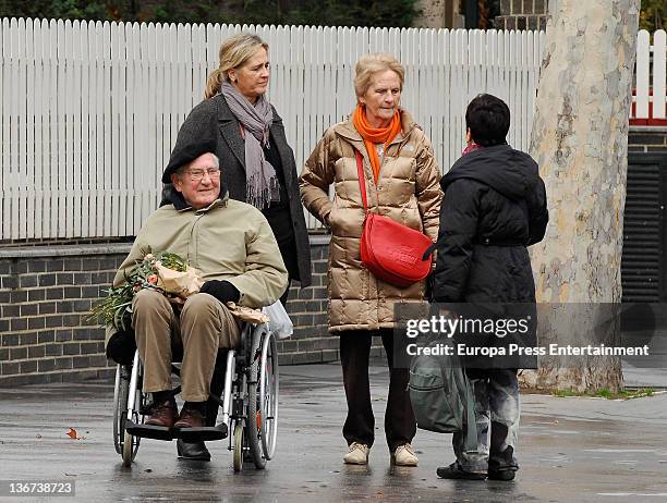 Inaki Urdangarin's father Juan Maria Urdangarin, mother Claire Liebaert and sister Ana Urdangarin are seen on December 30, 2011 in Vitoria-Gasteiz,...