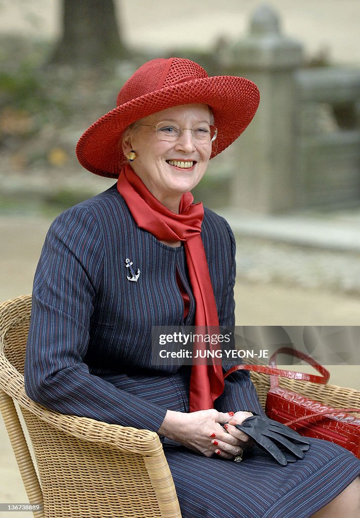 Denmark's Queen Margrethe II smiles duri