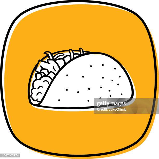 taco doodle 2 - ground beef stock illustrations