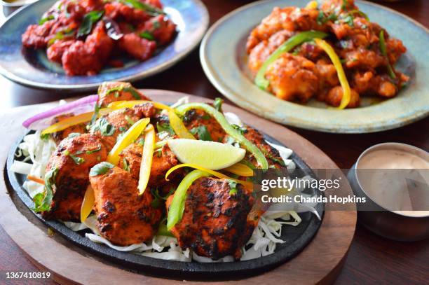 tandoori chicken - chicken tandoori stock pictures, royalty-free photos & images