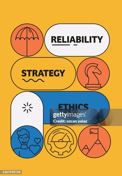 web office, website header etc. modern design vector illustration. colorful design. magazine, business life, ready-to-use design in many areas. - vision and value proposition stock illustrations