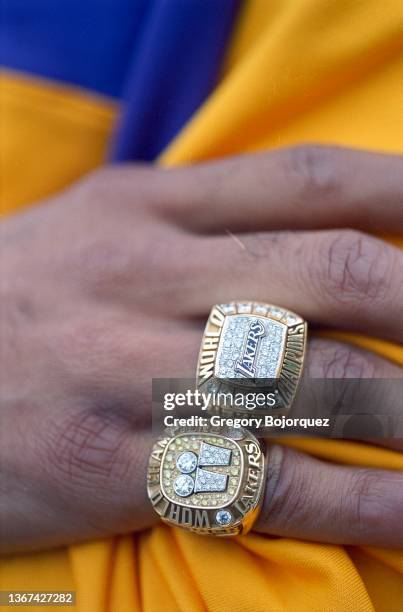 Player Derek Fisher at his home in January, 2001 in Encino, California.