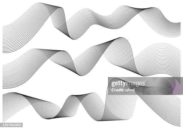 stockillustraties, clipart, cartoons en iconen met abstract graphic waves - graphic pattern