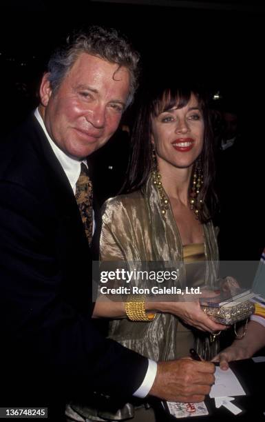 William Shatner and wife Marcy Lafferty attend John Gary Benefit on June 11, 1991 at the Bel Age Hotel in West Hollywood, California.