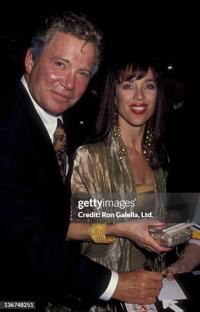 William Shatner and wife Marcy Lafferty attend John Gary Benefit on June 11, 1991 at the Bel Age Hotel in West Hollywood, California.