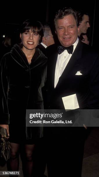 William Shatner and wife Marcy Lafferty attend 49th Annual Golden Globe Awards on January 18, 1992 at the Beverly Hilton Hotel in Beverly Hills,...