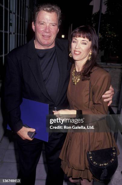 William Shatner and wife Marcy Lafferty attend Crown Royal Charity Horse Show Cocktail Party on March 5, 1991 at Ma Maison Restaurant in Beverly...