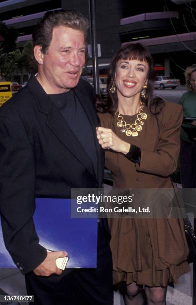 William Shatner and wife Marcy Lafferty attend Crown Royal Charity Horse Show Cocktail Party on March 5, 1991 at Ma Maison Restaurant in Beverly...