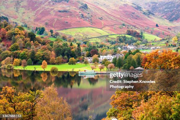 ullswater reflections - northwest england stock pictures, royalty-free photos & images