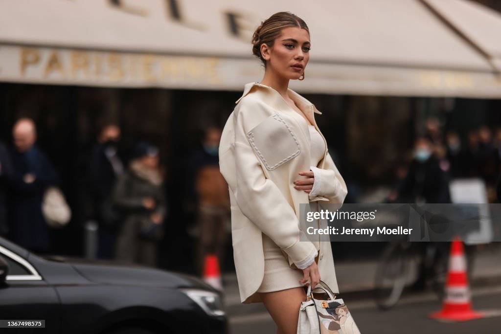 Street Style Day Five - Paris Fashion Week - Haute Couture Spring/Summer 2022