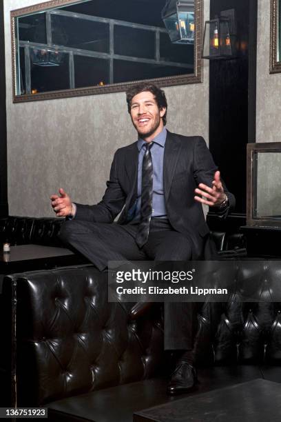 Hockey player Brandon Prust from the New York Rangers is photographed for New York Post on November 17, 2011 in New York City. PUBLISHED IMAGE.