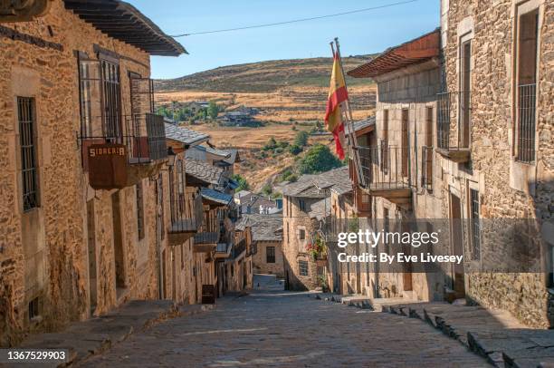 costanilla street - medieval flag stock pictures, royalty-free photos & images