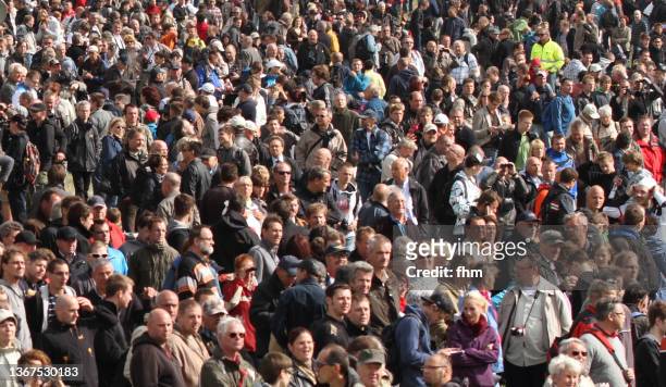 large crowd of people - crowd foto e immagini stock