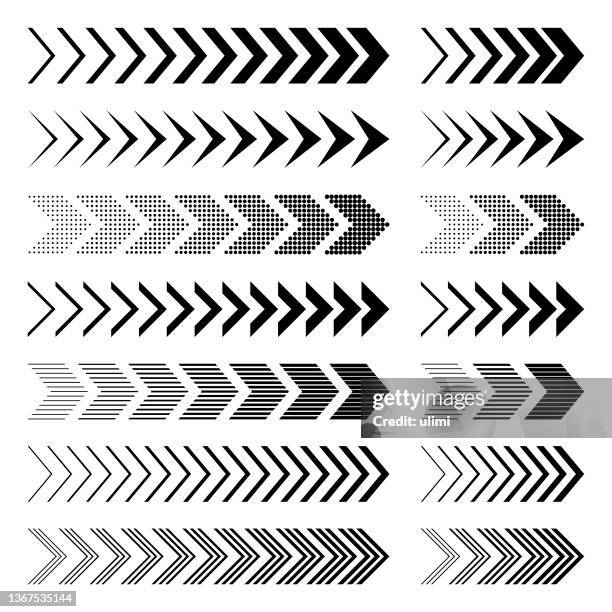 stockillustraties, clipart, cartoons en iconen met arrows - chevron