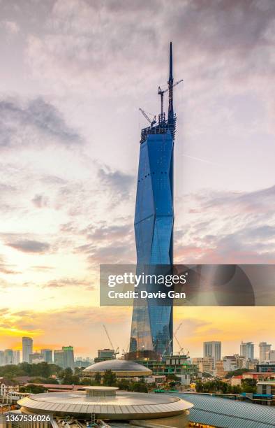 merdeka 118 tower - 2022 - menara kuala lumpur tower stock pictures, royalty-free photos & images