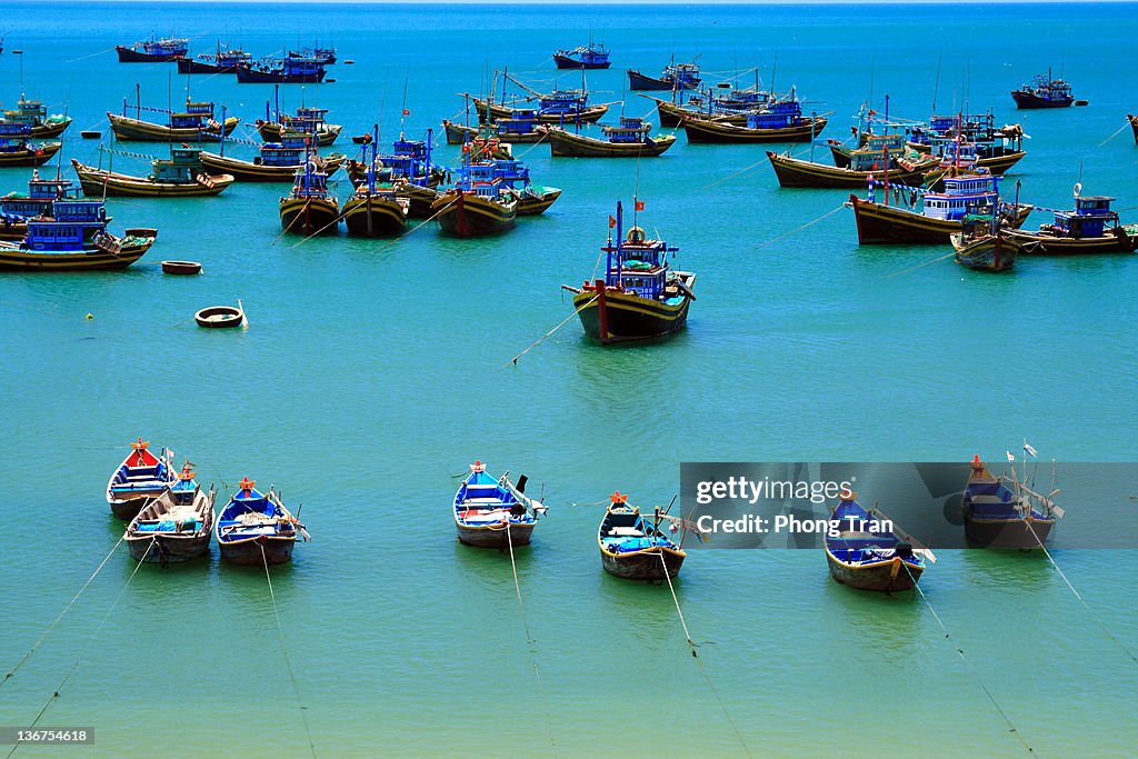 Boats at sea side