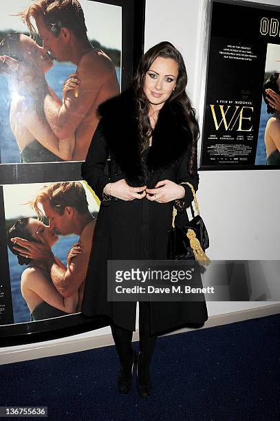 Camilla Al-Fayed attends the UK premiere of 'W.E.' at Kensington Odeon on January 11, 2012 in London, England.