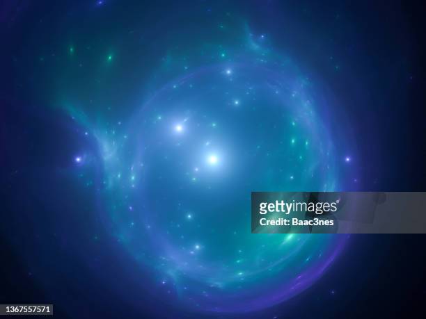 abstract digital cloudscape - aurora borealis - noorderlicht sterren stockfoto's en -beelden