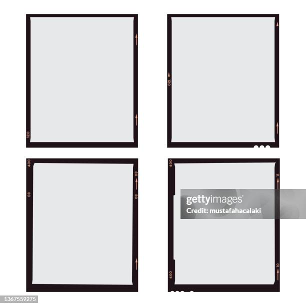 empty medium format film frames - film reel stock illustrations