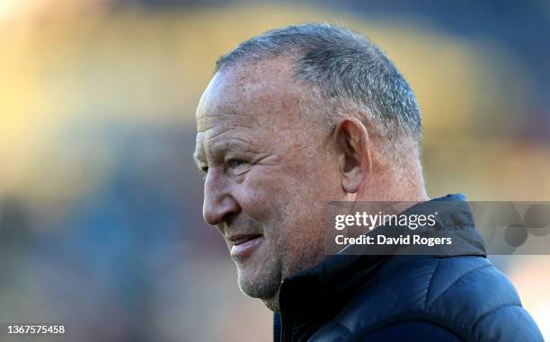 Steve Diamond, the Worcester Warriors director of rugby looks on during the Gallagher Premiership Rugby match between Worcester Warriors and...