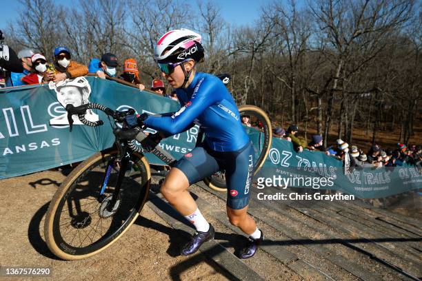 Silvia Persico of Italy competes during the 73rd UCI Cyclo-Cross World Championships Fayetteville 2022 - Women's Elite / #Fayetteville2022 / on...