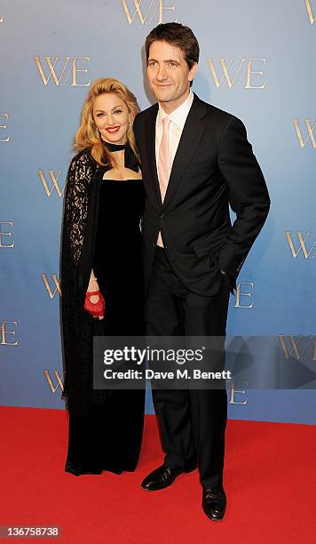 Writer/Director Madonna and producer Kris Thykier attend the UK premiere of 'W.E.' at Kensington Odeon on January 11, 2012 in London, England.