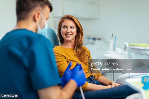 always smiling at the dentists office - always with a smile stock pictures, royalty-free photos & images