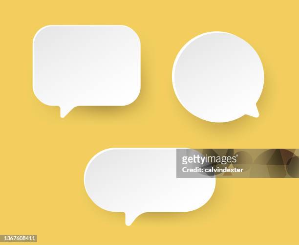 speech bubbles and thought balloons - instant messaging stock illustrations