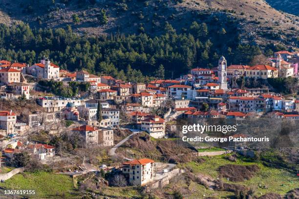 historical dimitsana village in the peloponnese, greece - arcadia greece stock pictures, royalty-free photos & images