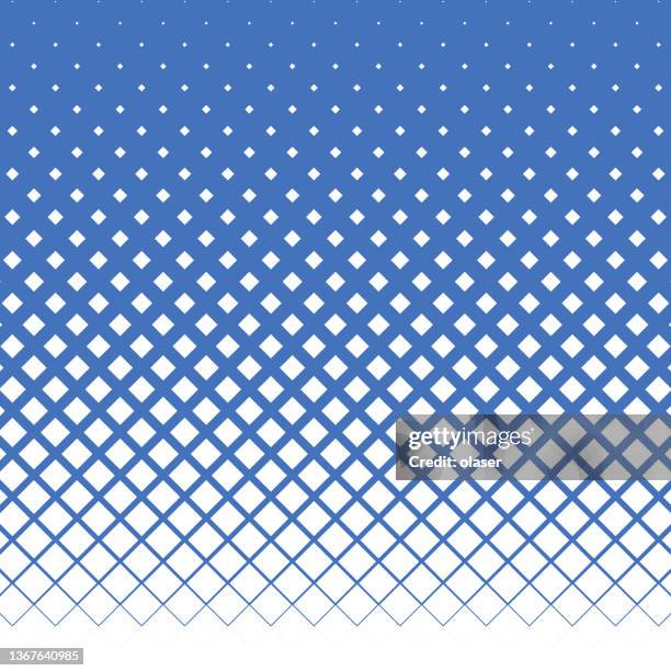 vertical gradient of white diamond shapes on blue - white diamond background stock illustrations