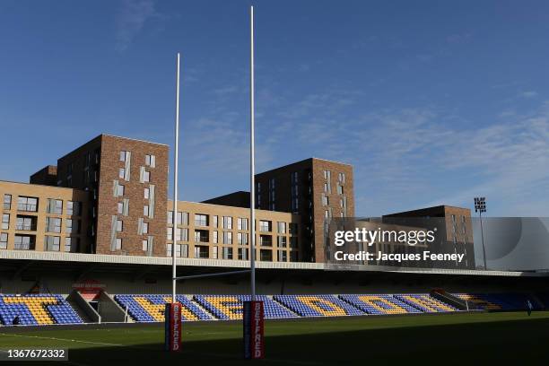 Wimbledon, ENGLAND A general view inside the stadium prior to the Betfred Championship match between London Broncos and Widnes Vikings at The Cherry...