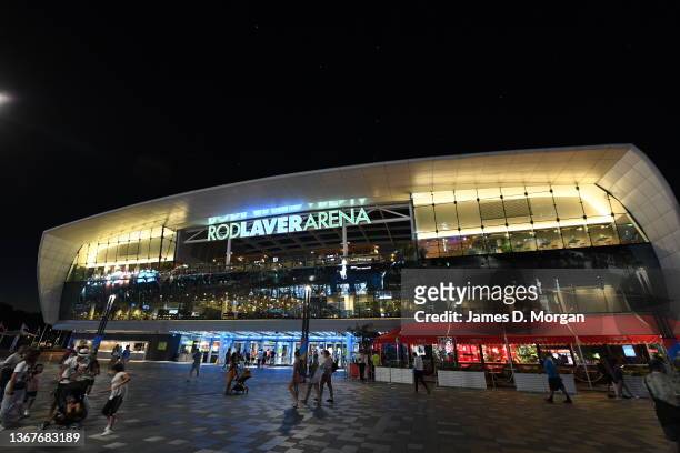General view outside Rod Laver Arena during the Men's Singles Final match between Rafael Nadal of Spain and Daniil Medvedev of Russia during day 14...