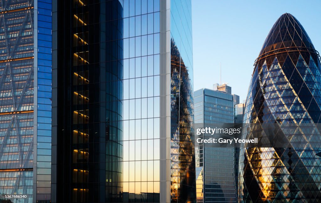 London financial district city skyline