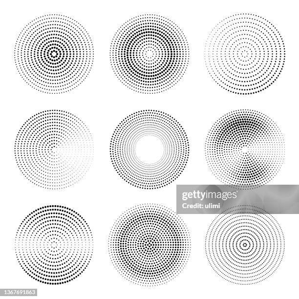 circle design elements - dotted line stock illustrations