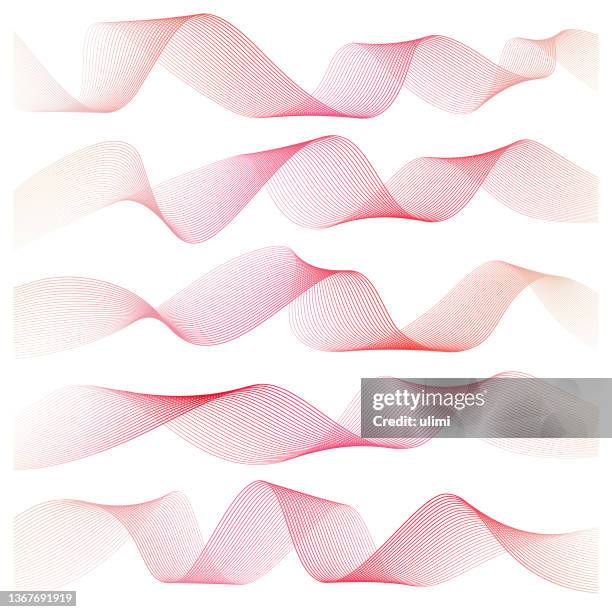 abstract graphic waves - red abstract wave stock illustrations