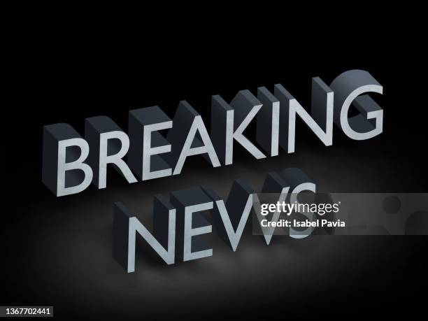 breaking news logo in 3d - breaking news stock pictures, royalty-free photos & images