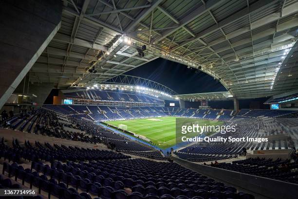 General view of the stadium prior to the Liga Portugal Bwin match between FC Porto and CS Maritimo at Estadio do Dragao on January 30, 2022 in Porto,...