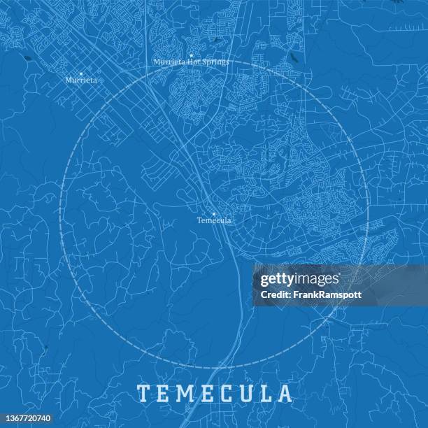 temecula ca city vector road map blue text - temecula california stock illustrations