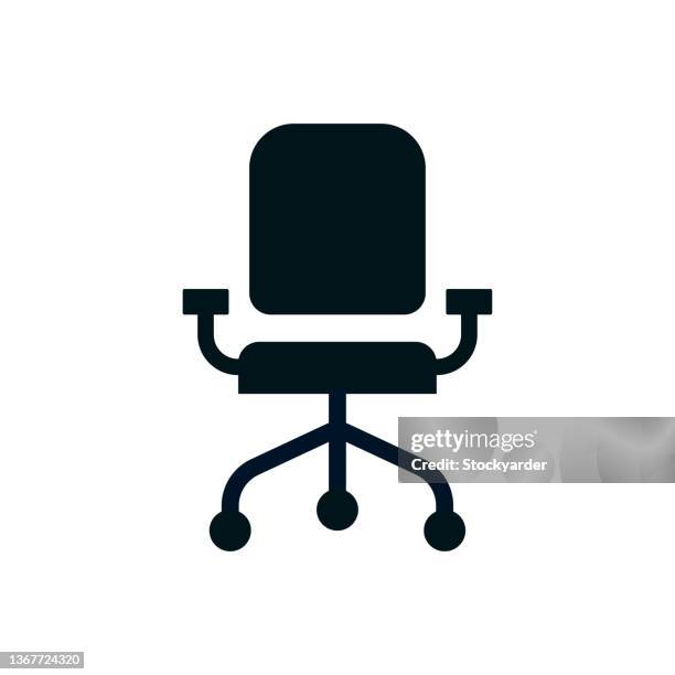office position solid icon - self improvement icon stock illustrations