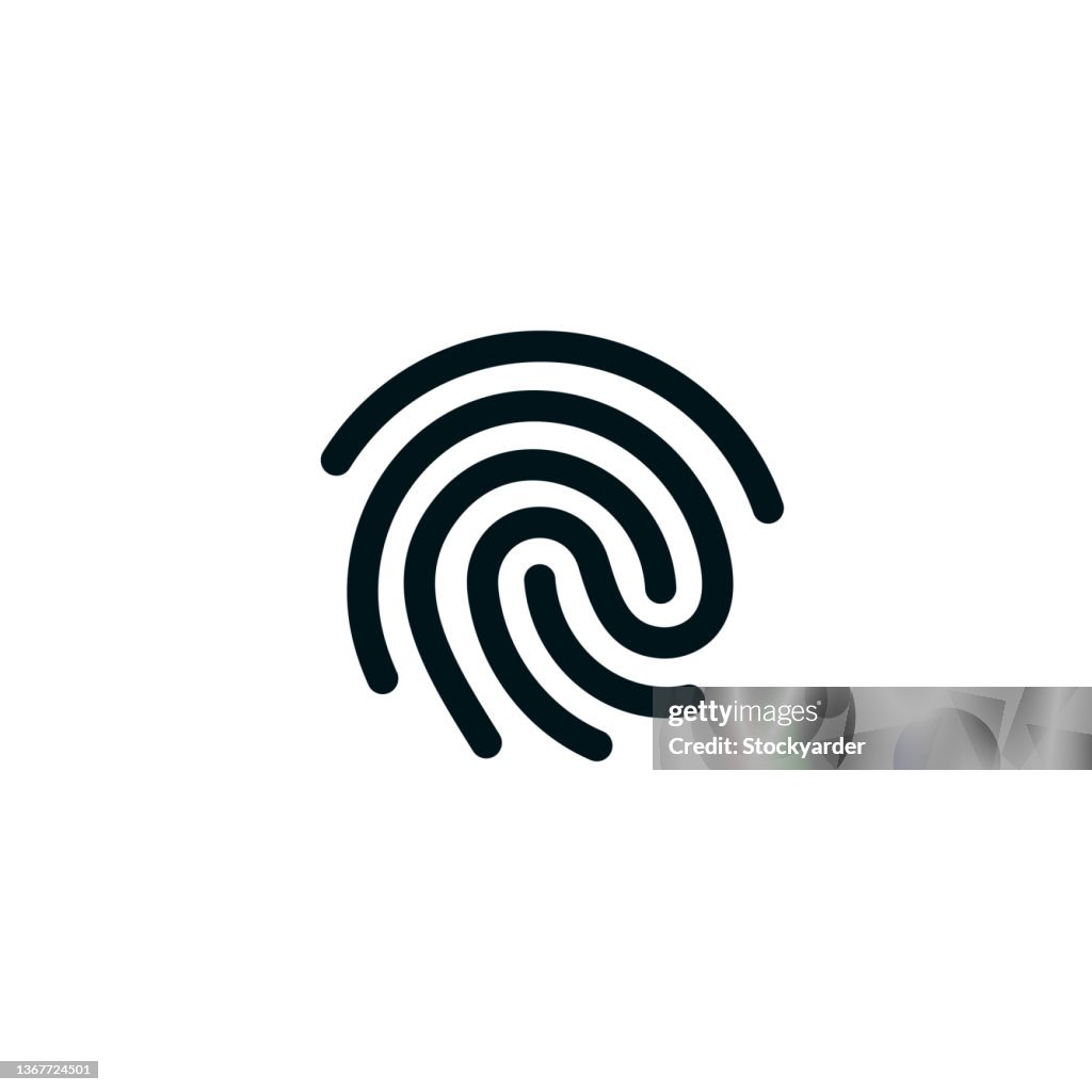 Fingerprint Impression Solid Icon