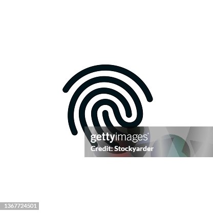 Fingerprint Impression Solid Icon Fingerprint Impression Solid Icon