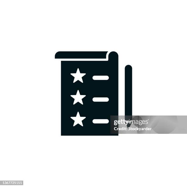 top list solid icon - complaining stock illustrations