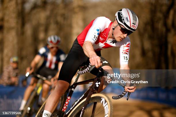 Kevin Kuhn of Switzerland competes during the 73rd UCI Cyclo-Cross World Championships Fayetteville 2022 - Men's Elite / #Fayetteville2022 / on...