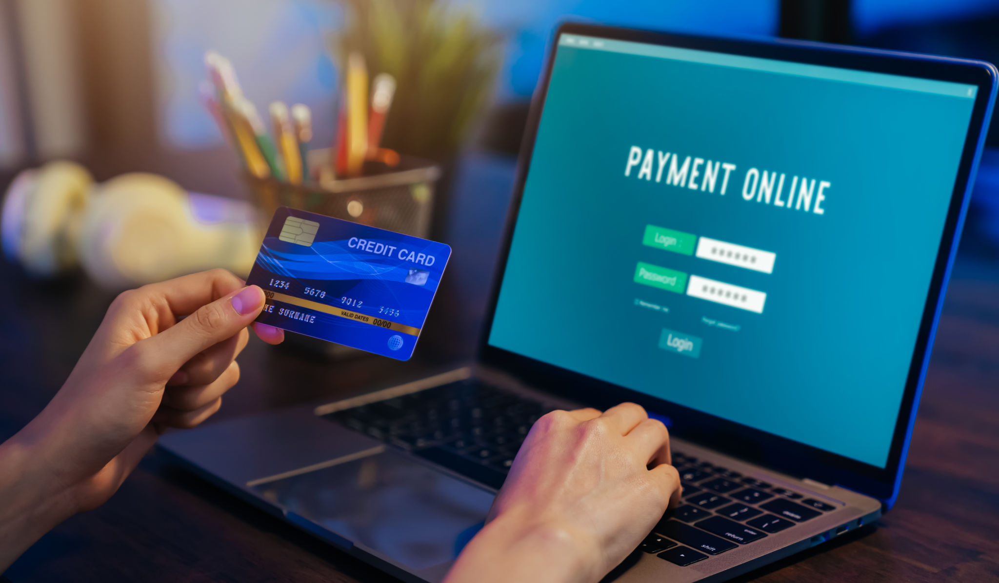 Hand typing on keyboard laptop and using application shopping online and payment credit card online. Hand typing on keyboard laptop and using application shopping online and payment credit card online.