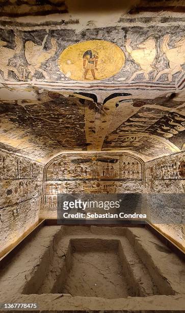 tomb of tutankhamun, valley of the kings, - valle de los reyes fotografías e imágenes de stock