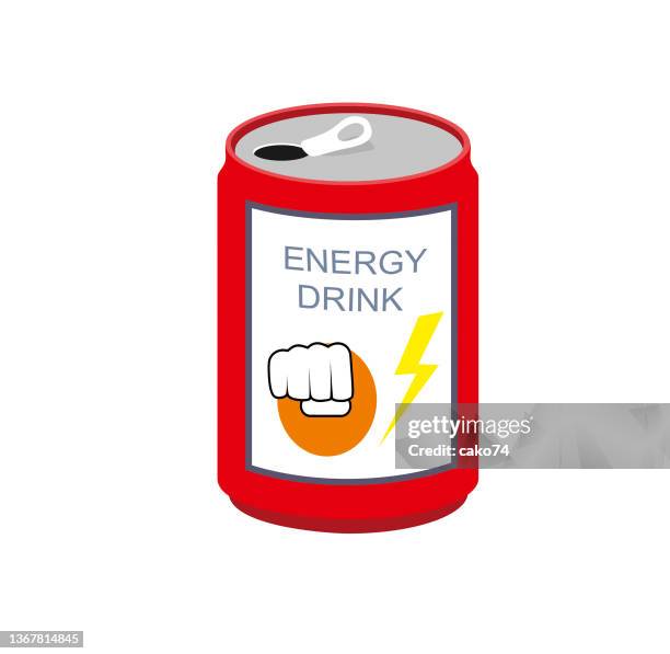 energy deink vector illustration - drinking energy drinks stock illustrations