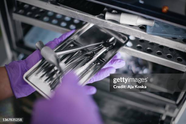 autoclave sterilizer. - equipamento cirúrgico imagens e fotografias de stock